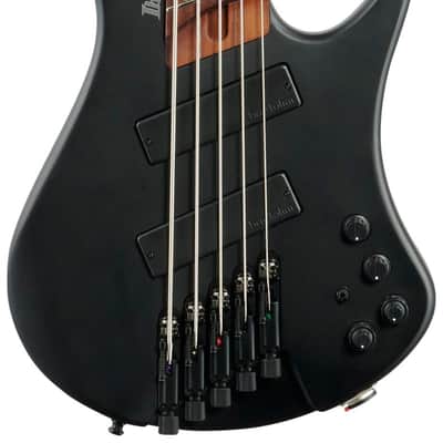 Ibanez EHB1005MS Bass Guitar (with Gig Bag), Flat Black image 3