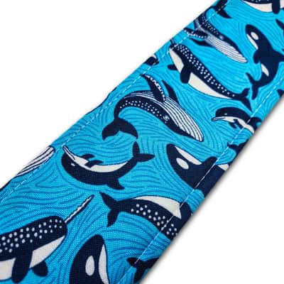 Whale Ocean Guitar Strap - Orca Guitar Strap- Blue Whale Guitar Strap -Narwal Humpback Universal Guitar Strap- Double Padded- Comfortable image 3