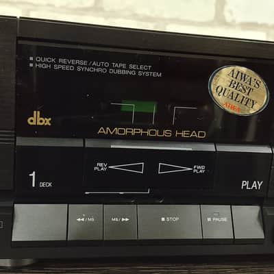 AIWA AD-WX808 Rare Vintage Dual Cassette Deck dbx Dolby HX Pro Warranty image 10