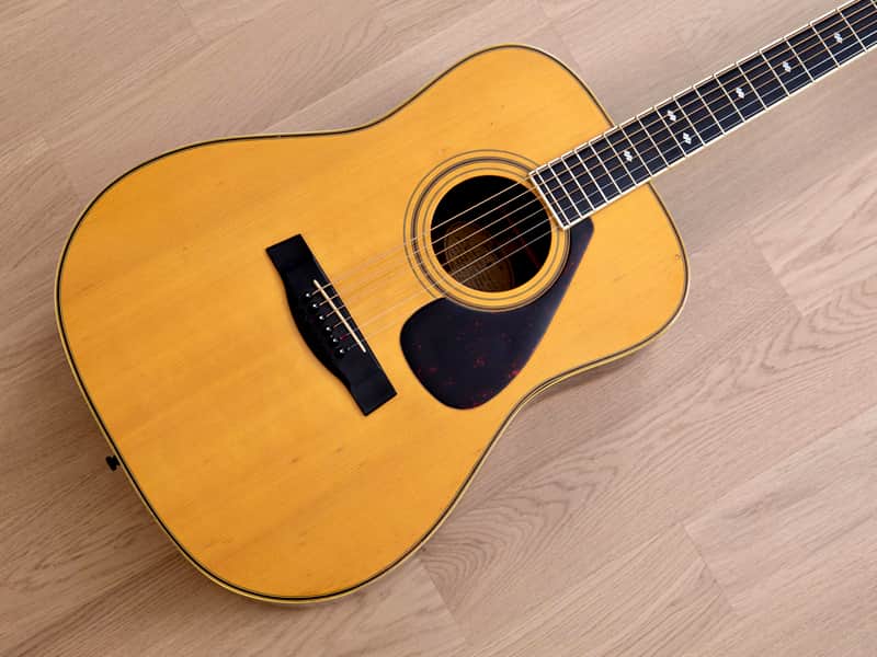 1970s Yamaha L-6 Vintage Dreadnought Acoustic Guitar Japan w/ Case