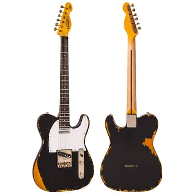 Vintage V62 ICON Electric Guitar ~ Distressed Black image 3