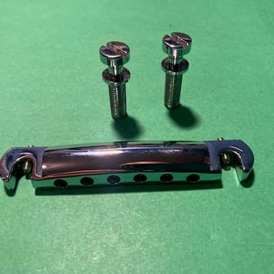 Gibson LP Jr. Wraparound Bridge Tailpiece Non-Compensated 2006 Chrome image 1
