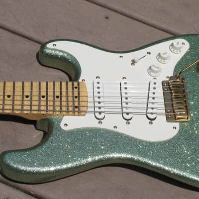 Fender 7 string custom shop prototype 2010 surf green metal flake 1of 4 image 6