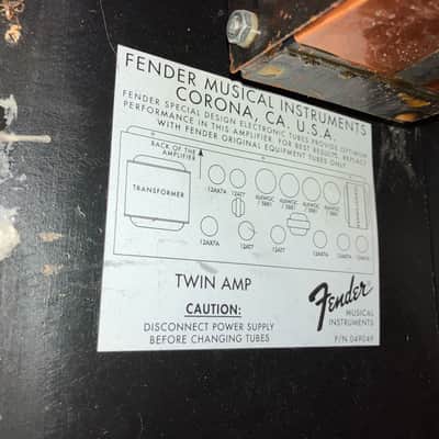 Fender "Twin Amp" 100-Watt 2x12" Guitar Combo (1990s "Evil Twin") with Flightcase image 13