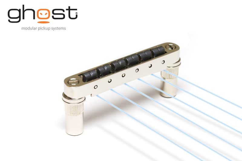 Graph Tech PN-8863-N0 Ghost Loaded ResoMax NV 6mm Tune-O-Matic Guitar Bridge w/ Piezo Pickups image 1