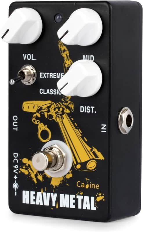 Caline CP-77 Bounty Hunter Heavy Metal Distortion 2024- Black / Yellow image 1