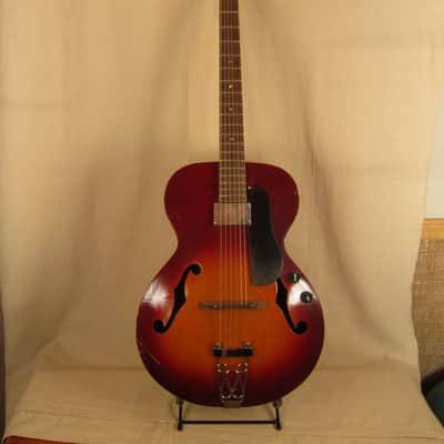 Silvertone 708 1940's - red sunburst with pickup image 2