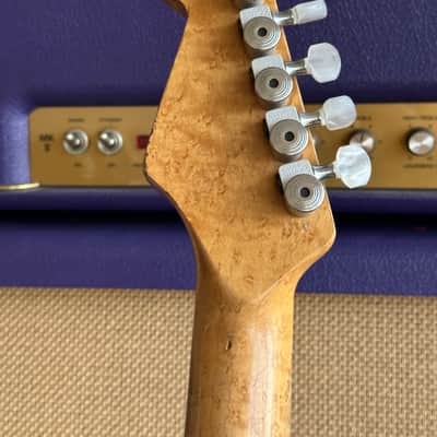 Haar S Old Headstock Birdseye Neck Olympic White Aged image 9