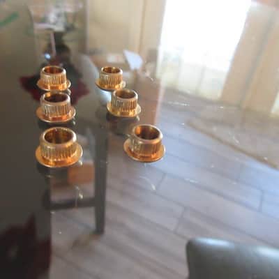 1960s Teisco Gold Tuner Ferrules Bushings Imperial Crown Aria Japan Univox Kay Ferrels image 4
