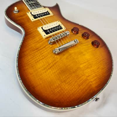 ESP LTD EC-1000FM Deluxe, AA Flame Maple Top, Seymour Duncan Slash APH-2 Set, Amber Sunburst, Korea, w/HSC 2017 image 9