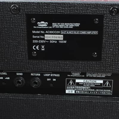 2008 Vox AC30CC2X Custom black blue alnico image 9