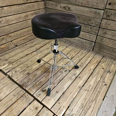 Drum Stool Custom Percussion With Cloth Saddle Shape Top USED! RKPTC300526 image 3