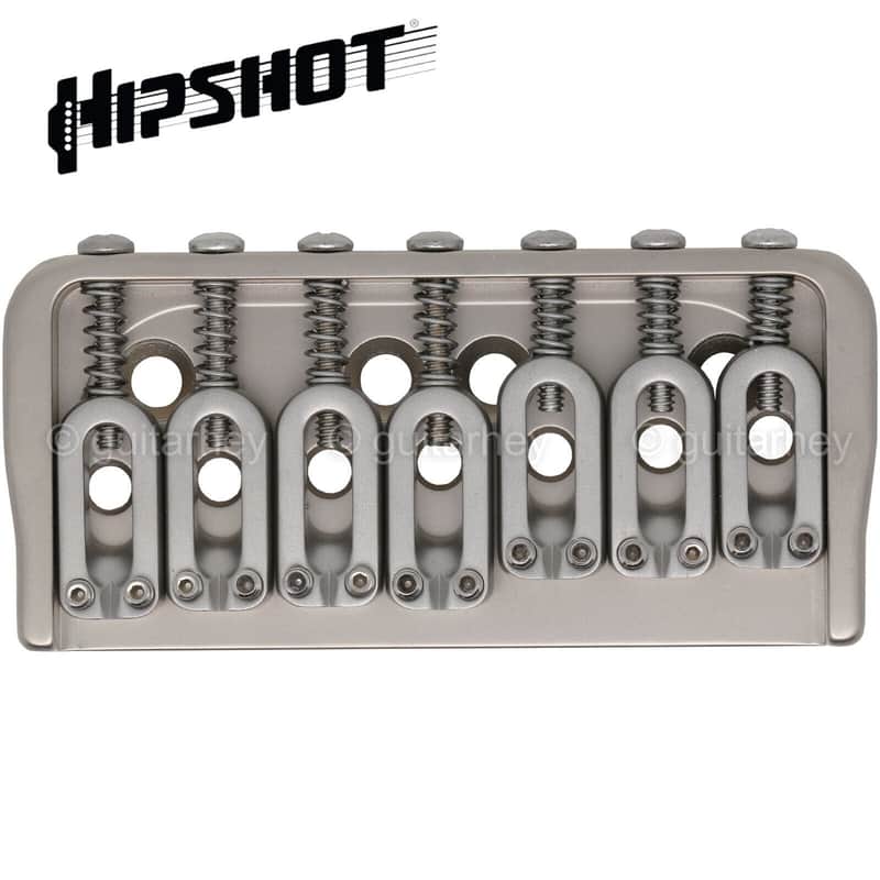USA Hipshot 41075S 7 String Hardtail Fixed Bridge .175" Floor w/ screws - SATIN image 1