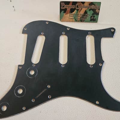 Fender Stratocaster Aged Relic 3 ply Pickguard Black image 1