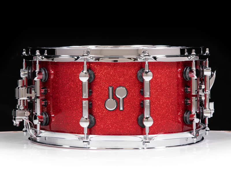 Sonor SQ2 14"x7" Medium Beech Snare - Red Sparkle image 1