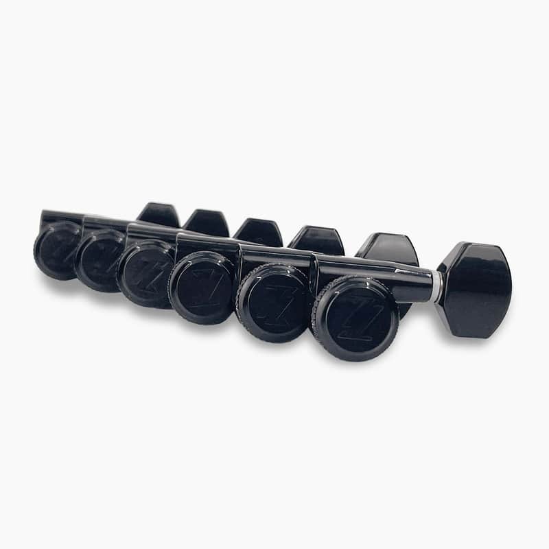 True Lok by True Tune True Lok Mini Locking Tuners 6-In-Line for Electric Guitar - Single Pin - Black Finish - New