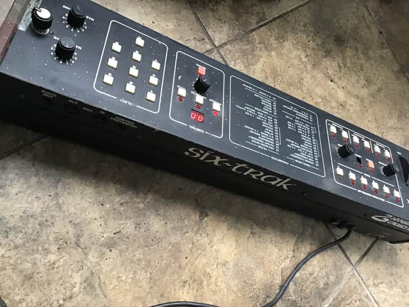 Sequential Six-Trak (Keyboard removed) 6-Voice Polyphonic Synthesizer 1984 - 1985 - Black with Wood Sides image 1