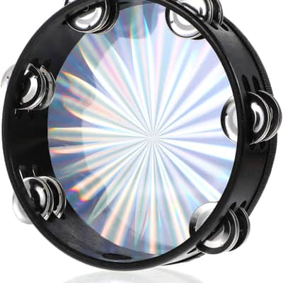 3 Pack Radiant Tambourine with Double Row Jingles, 6/8/10 Inch Hand Held Drum, Reflective Tambourines for Adults, Musical Instrumen for Church, Dance, Party, KTV image 4