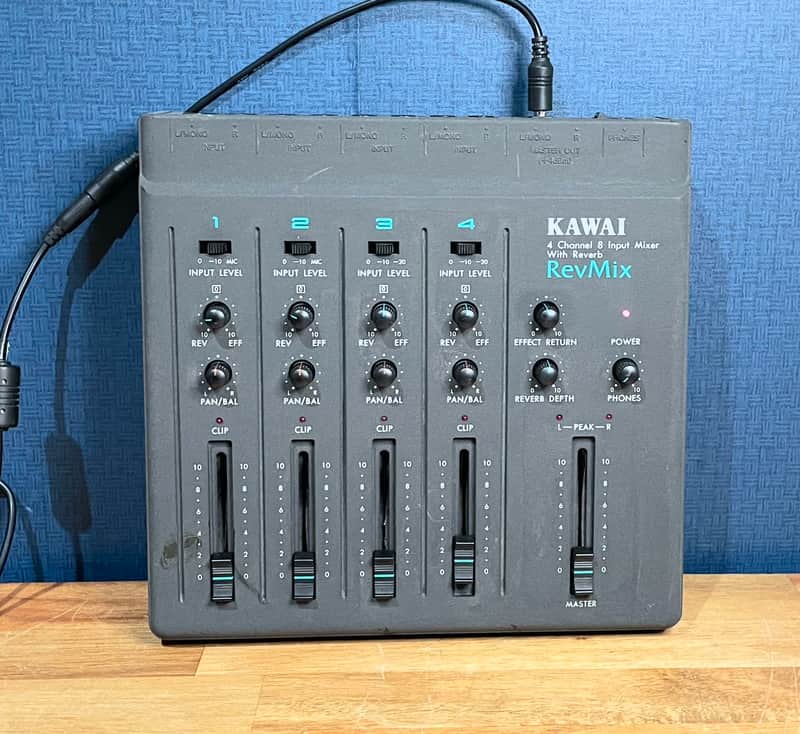 Kawai RevMix 4 Channel 8 Input Analog Mixer On-Board Reverb Effects image 1
