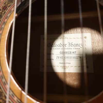 Galvador Ibanez G200ECE-NT Series Cutaway Acoustic/Electric Classical Guitar Natural High Gloss image 4