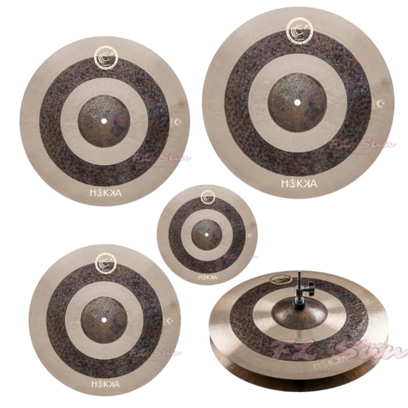 Ephesus Cymbals Hokka Series 5 pc 16" - 18" Crash / 20" Ride / 10" Splash / 14" Hi-Hat Cymbal Set image 1