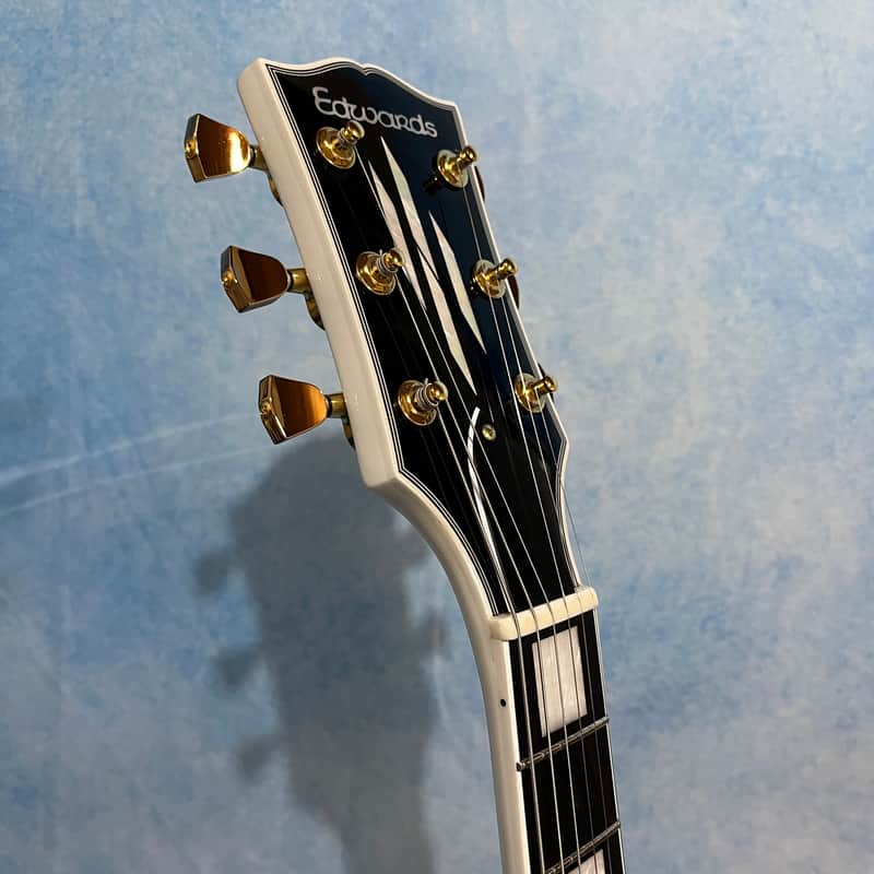 Edwards by ESP E-LPC 2022 White Les Paul Custom Made in Japan | Reverb