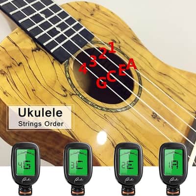 Guitar Tuner Clip On for Acoustic/Electric Guitar, Ukulele, Violin, Bass, Banjo and Chromatic Tuning Modes - Classical Black image 3