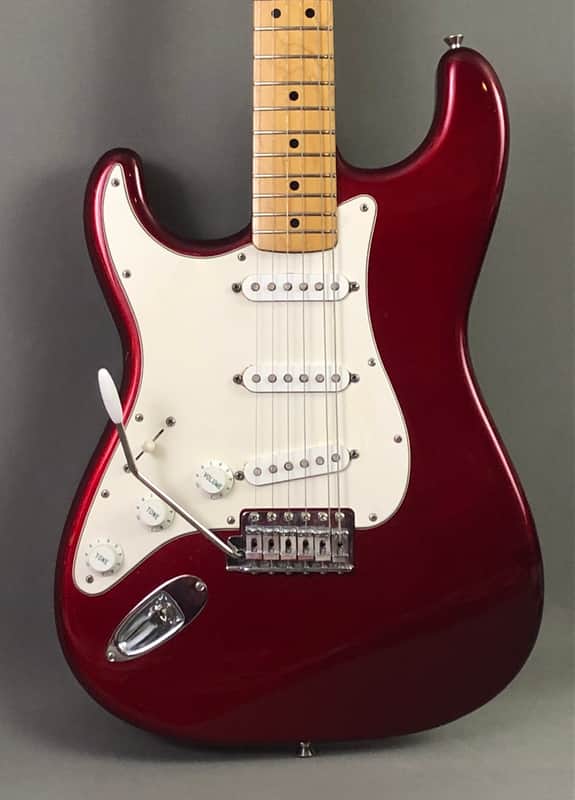 LEFTY! Vintage 1987 Fender ST72 Candy Apple Red Hendrix Voodoo Strat Custom Solid Body Guitar MIJ 7.6 Lb HSC image 1