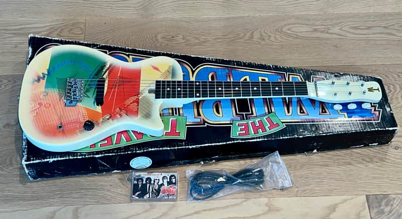 1987 Gretsch TW-100T Traveling Wilburys White / Graphic, Includes Box & Cassette image 1
