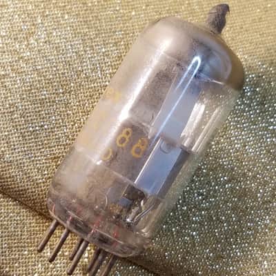 Amperex Matched Pair (2) 6DJ8 tNOS AT1000 TESTED Vacuum Tubes PQ premium quality Heerlen A-frame Orange Globe T5 ECC88 dual triode 1973 image 23