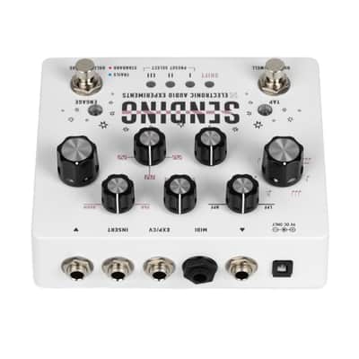 New Electronic Audio Experiments Sending V2 Delay Guitar Effects Pedal White image 5
