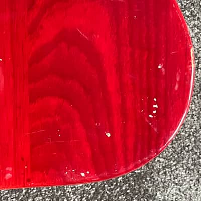 1988 G&L Fullerton Skyhawk guitar Body LEFT HANDED Alder Transparent Red image 7