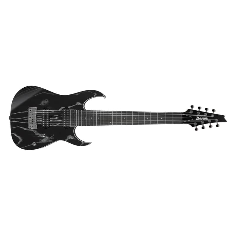 Ibanez RG5328 Prestige 8-String Guitar Lightning Through a Dark Black + Hard Case - Brand New image 1