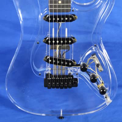 All Music Inc USA Private Collection #14 Acrylic Clear Strat Electric Guitar George  Fedden image 1