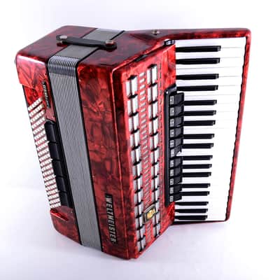 German Made Top Piano Accordion Weltmeister Serino - 120 bass, 16 registers (11 + 5 switches) + Shoulder Straps & Hard Case ~ LMMH - Video image 6