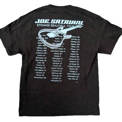 Vintage JOE SATRIANI 2002 Tour T-Shirt Men's (L) Black - 2000s Collectable, New Old Stock image 2