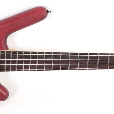 Warwick Rockbass Corvette Double Buck 4-String Burgundy Red Electric Bass Guitar image 2