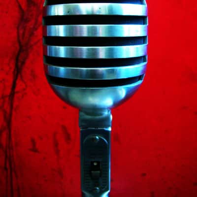 Vintage 1950's Electro-Voice 950 Cardax Crystal Microphone Hi Z w 423A desk stand display prop image 3