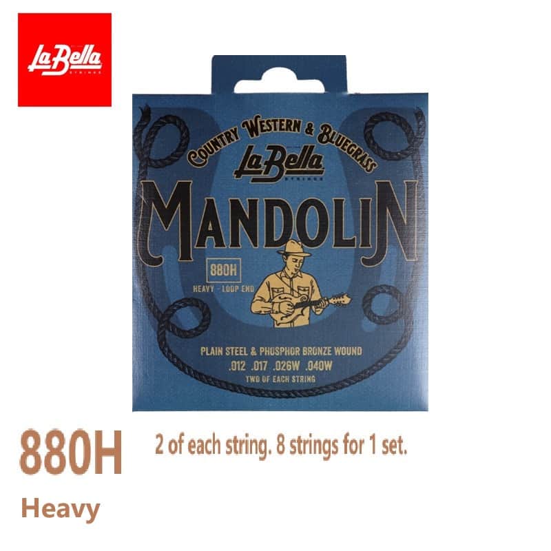 La Bella 880H Mandolin Strings – Phosphor Bronze, Heavy 12-40 image 1