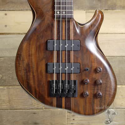 Lea Custom 4 String Electric Bass Guitar Walnut w/ Case image 3