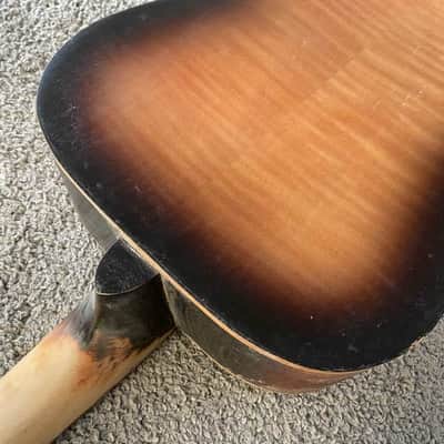 Tobacco Burst Dobro Resonator Guitar, Plywood Tiger Maple Top Body, Rosewood Fingerboard Neck, 19 Frets image 6