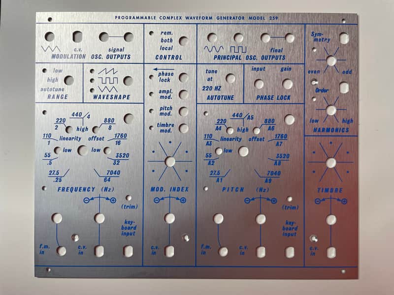 DIY Buchla 259 Complex Waveform Generator Panel image 1