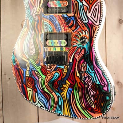 Fender Jim Root Signature Jazzmaster  Custom art guitar one off image 8