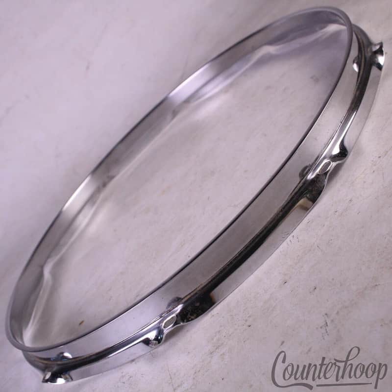 *Ludwig 14" Supraphonic Snare Drum Batter Rim/Hoop COS Steel Vintage 60s 10-Lug* image 1