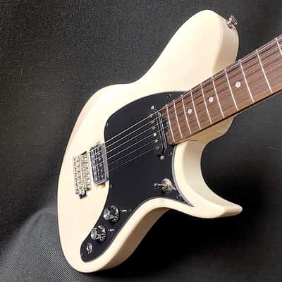 Aria Pro II Jet B’tone Baritone Guitar 2021 See-Through Vintage White image 7
