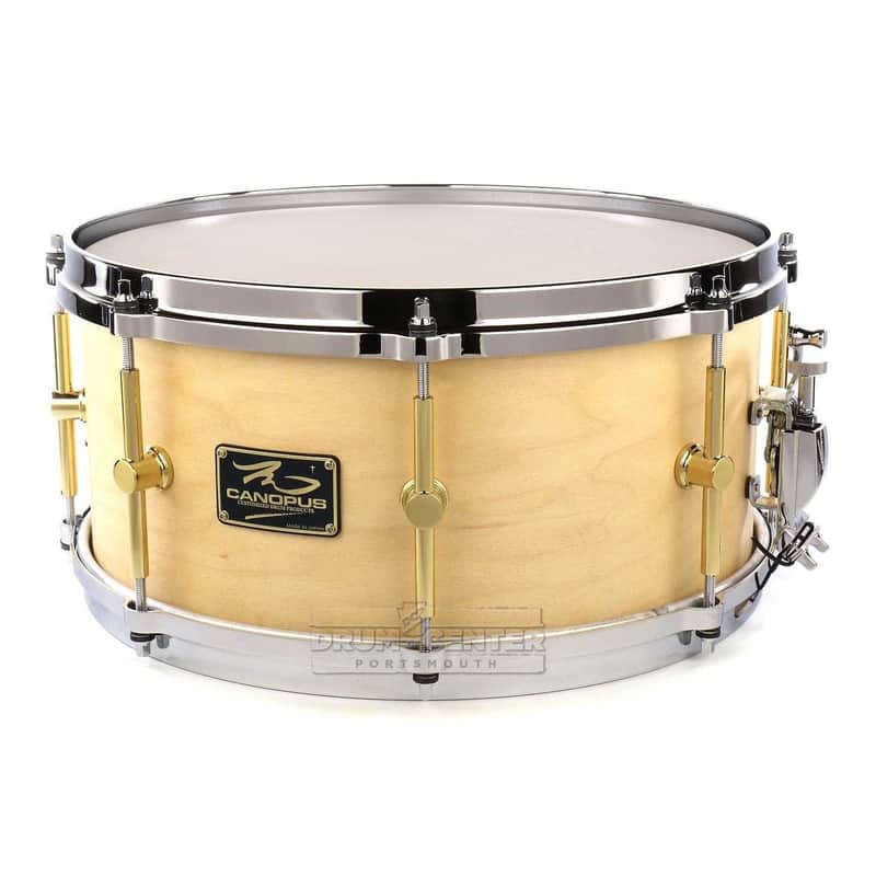 Canopus 'The Maple' 10ply Snare Drum 14x6.5 w/Cast Hoops Natural Oil