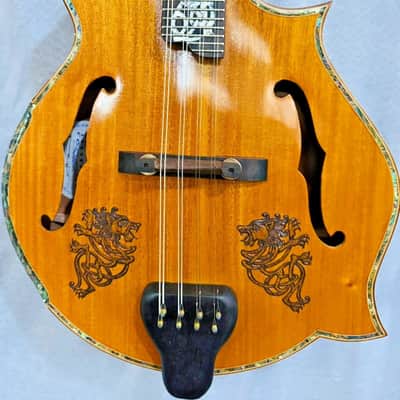 Mandolin Handmade by Blueberry, 8 String Wood Celtic Motif Mandolin,Custom Handcrafted Wooden,Steel String, Beautiful Sound, Hard Case Incl. image 8
