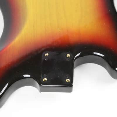 1977 Vintage Fender Mustang Ash BODY Factory Sunburst USA 1970s w/Original Neck Plate image 14