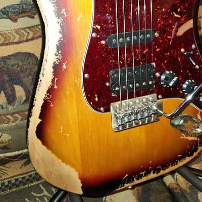 Aged Relic Stratocaster Style Guitar Reproduction image 3