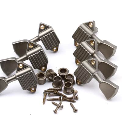 Kluson® Aged Nickel Waffelback Tuner Tulip Metal Buttons image 1